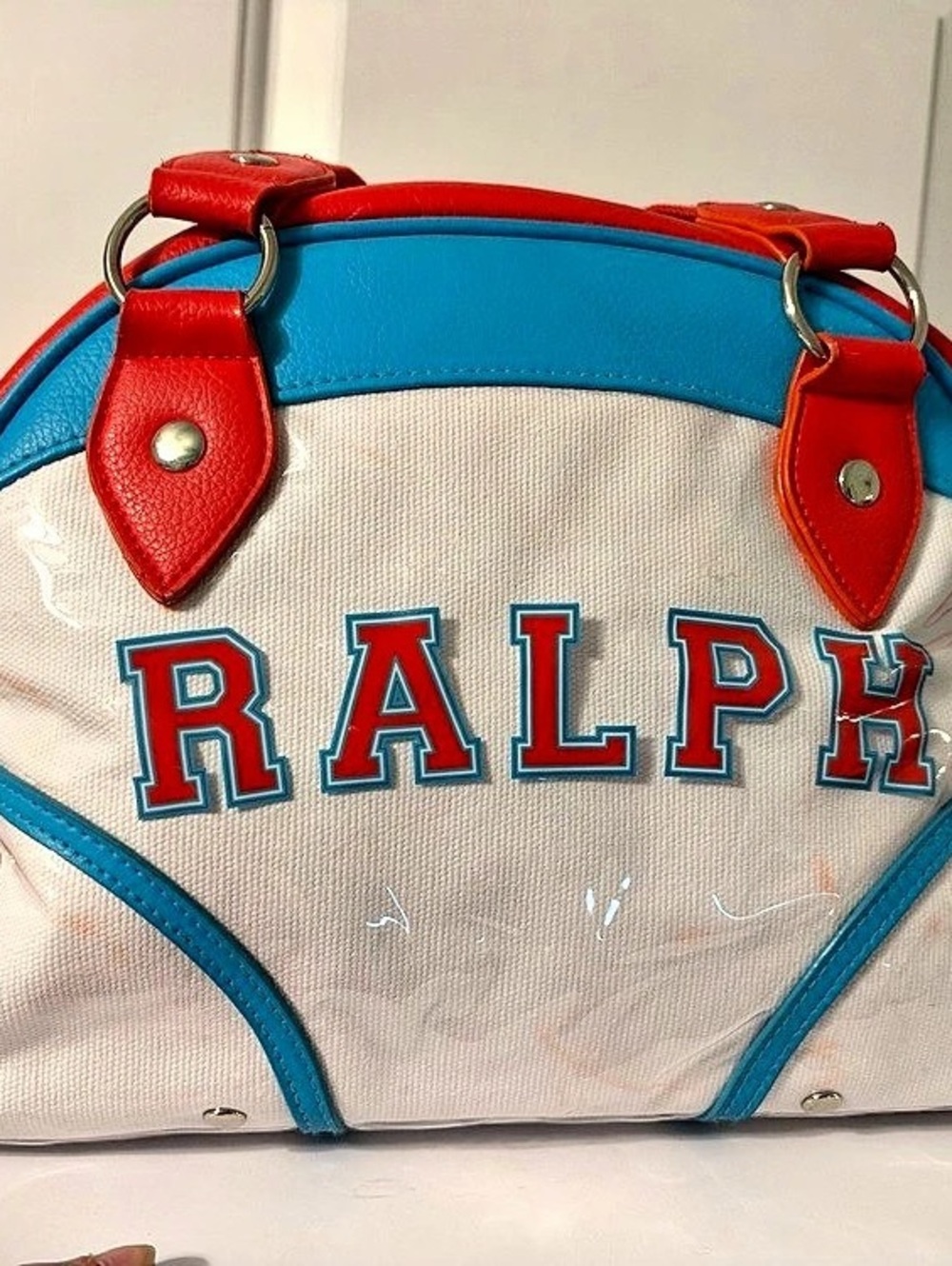 Ralph Lauren Color Block Shoulder Bag in Red & Blue Like New